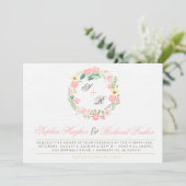 Faire-part de mariage Floral moderne (Debout devant)