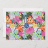 Faire-part de mariage floral moderne et tropical (Dos)