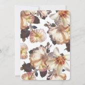 Faire-part de mariage floral moderne romantique (Dos)