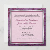 Faire-part de mariage Floral Monogramme (Dos)