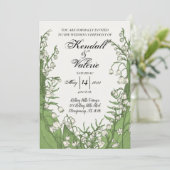 Faire-part de mariage floral Muguet 5x7 (Debout devant)