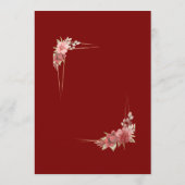 Faire-part de mariage floral musulman Nikkah invit (Dos)