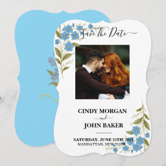 Faire-part de mariage floral - Ne m'oubliez pas