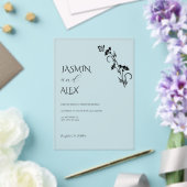 Faire-part de mariage floral noir chic (Insitu (Mariage))