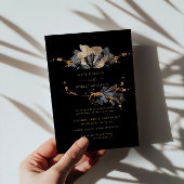 faire-part de mariage floral noir or exclusif