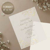 Faire-part de mariage Floral Or