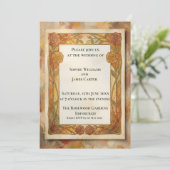 Faire-part de mariage floral or rustique (Debout devant)