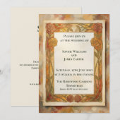 Faire-part de mariage floral or rustique (Devant / Derrière)