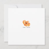 Faire-part de mariage floral orange et blanc (Dos)