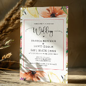 Faire-part de mariage Floral Orange Spring