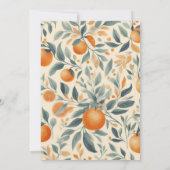 Faire-part de mariage floral Oranges (Dos)
