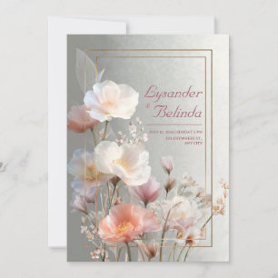 Faire-part de mariage floral Pastel Bloom