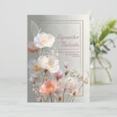Faire-part de mariage floral Pastel Bloom (Debout devant)