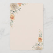 Faire-part de mariage floral pastel et or (Dos)