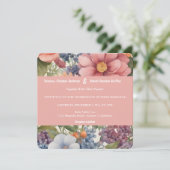 Faire-part de mariage floral peint en douceur (Debout devant)