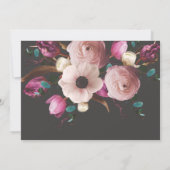 Faire-part de mariage floral photographique modern (Dos)