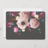 Faire-part de mariage floral photographique modern (Dos)