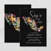 Faire-part de mariage floral pour la sauvegarde du (Devant / Derrière)