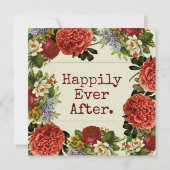 Faire-part de mariage Floral Retro (Dos)