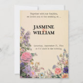 🌹 Faire-part de mariage Floral romantique 💒 🌼 (Devant)