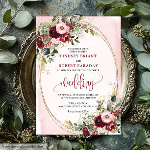 Faire-part de mariage floral romantique boho Marsa