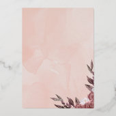 Faire-part de mariage floral rose (Verso)