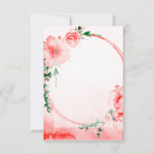 Faire-part de mariage floral rose budget (Devant)