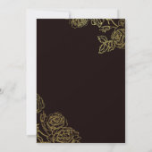 Faire-part de mariage Floral Rose doré (Dos)