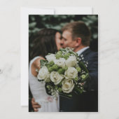 Faire-part de mariage floral rose élégant (Dos)
