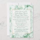 Faire-part de mariage floral Rose vert à la menthe (Dos)