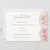 Faire-part de mariage Floral Roses Rouges Réelles  (Devant)