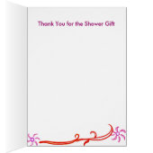 Faire-part de mariage floral rouge abstrait (Intérieur (Droit))