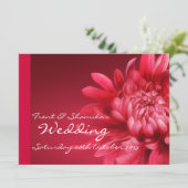 faire-part de mariage floral rouge + RSVP (Debout devant)