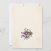 Faire-part de mariage floral rustique (Dos)