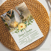 Faire-part de mariage floral rustique
