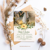Faire-part de mariage floral rustique