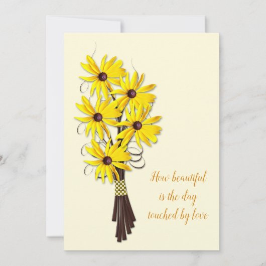 Faire-part de mariage Floral rustique (Dos)