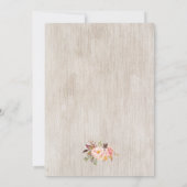 Faire-part de mariage floral rustique/aquarelle bg (Dos)