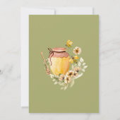 Faire-part de mariage floral rustique d'abeille (Dos)