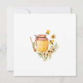 Faire-part de mariage floral rustique d'abeille (Dos)