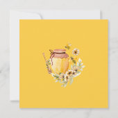 Faire-part de mariage floral rustique d'abeille (Dos)