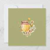 Faire-part de mariage floral rustique d'abeille (Dos)
