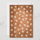 Faire-part de mariage floral rustique de campagne (Dos)