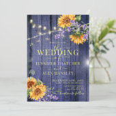 Faire-part de mariage floral rustique des tourneso (Debout devant)