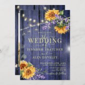 Faire-part de mariage floral rustique des tourneso (Devant / Derrière)