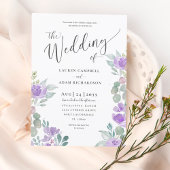 Faire-part de mariage floral rustique eucalyptus v