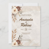 Faire-part de mariage Floral Rustique moderne (Devant)