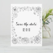 Faire-part de mariage floral rustique personnalisé (Debout devant)