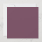 Faire-part de mariage floral rustique prune violet (Dos)