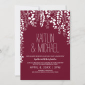 Faire-part de mariage floral rustique (Vin de Mars (Devant)